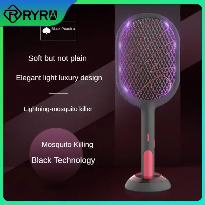 

Summer Large Mosquito Killer Trap Physical Anti-mosquito Kill Fly Bug Zapper Usb Rechargeable Insect Racket Swatter Zapper