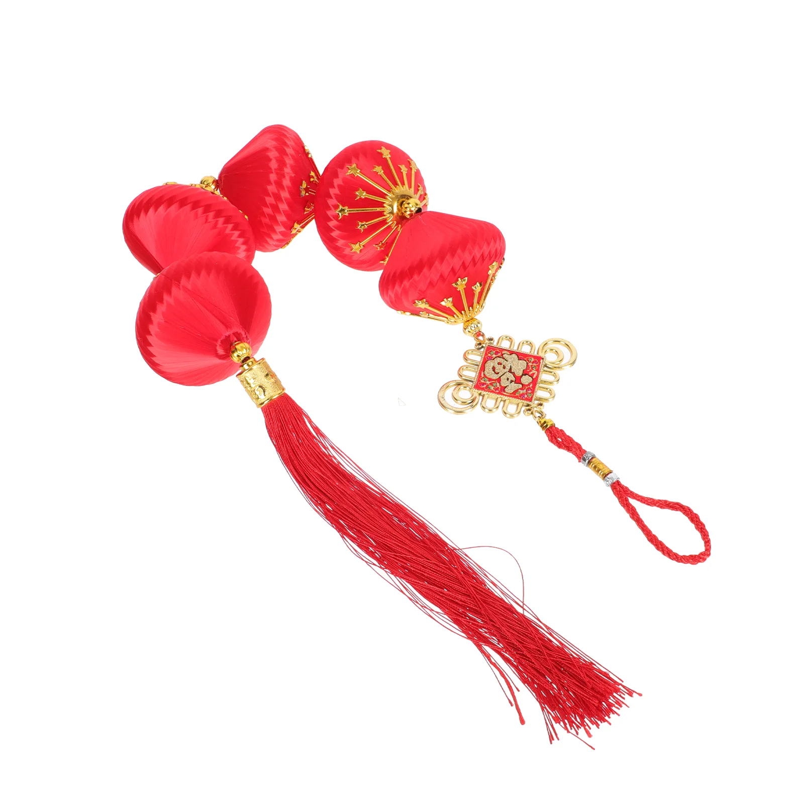 

Chinese Lantern Hanging Spring Festival Red Year New Lanterns Ornaments Car Interior Decor Tassel Decoration Ornament Fortune