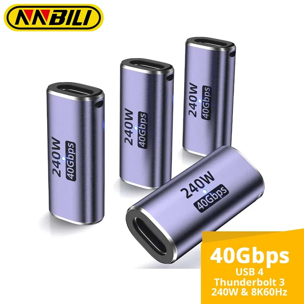 Адаптер USB C Мама-мама с поддержкой PD 240 Вт 40 Гбит/с 8K 60 Гц
