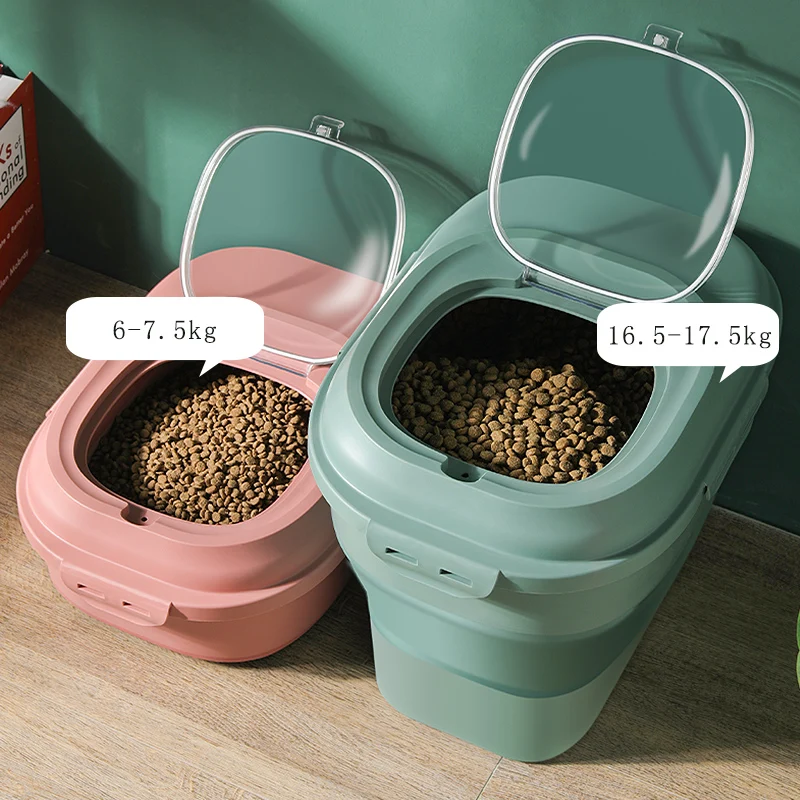 

Folding rice bucket flour grain storage box dry goods moisture-proof insect storage box pet grain storage bucket