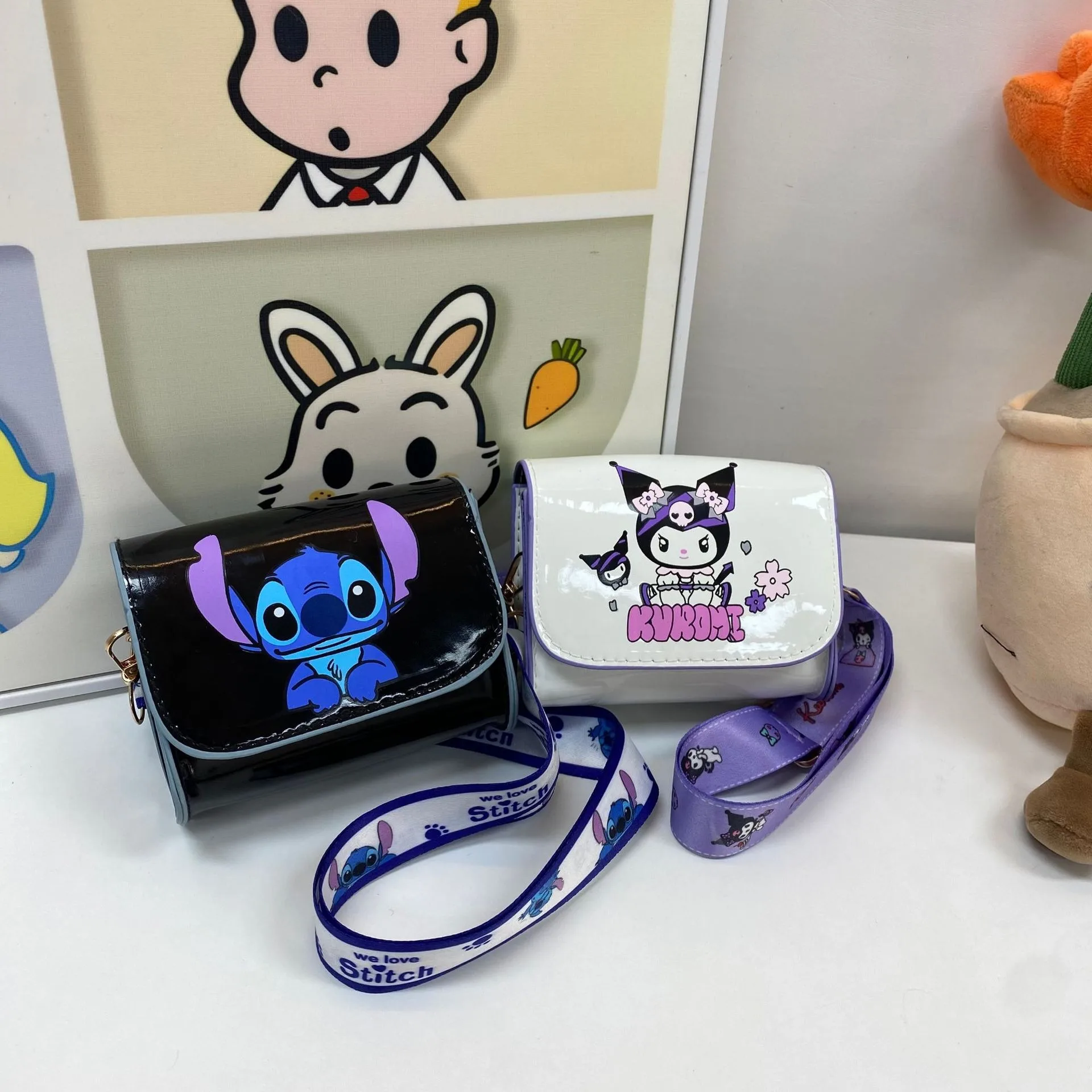 Сумка На Плечо В Стиле Аниме Kuromi Stitch Для Женщин Элитный Бренд Высококачественная