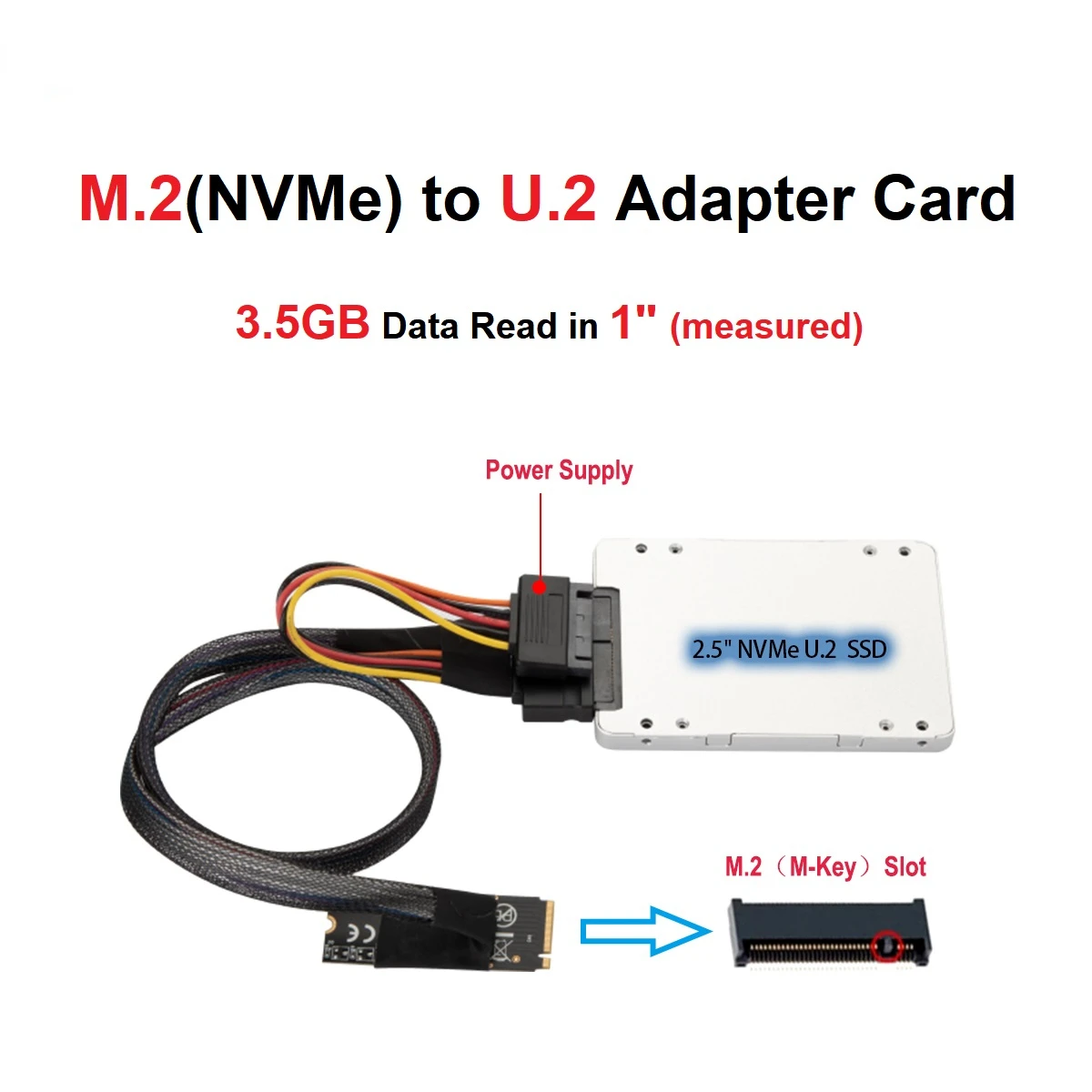 

M.2 M-Om U.2 SFF-8639 Adapter Kabel Voor Intel 750 P4610 Samsung 983 SFF-8639 Kabel