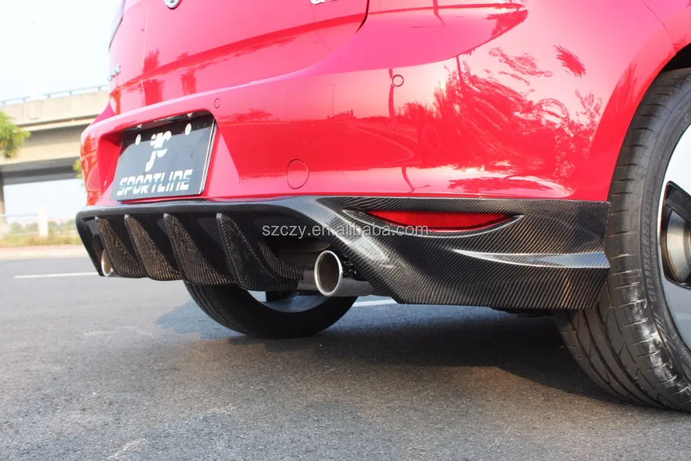 Фото Подходит для диффузора заднего бампера автомобиля карбона MK7 — Volkswagen Golf 7 GTI 2014UP. №4