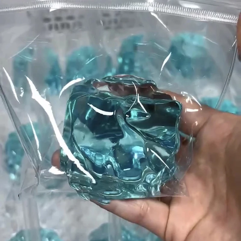 Kawaii TPR Ice Blue полупрозрачный супермягкий пудинг кошачья лапа липкая игрушка для