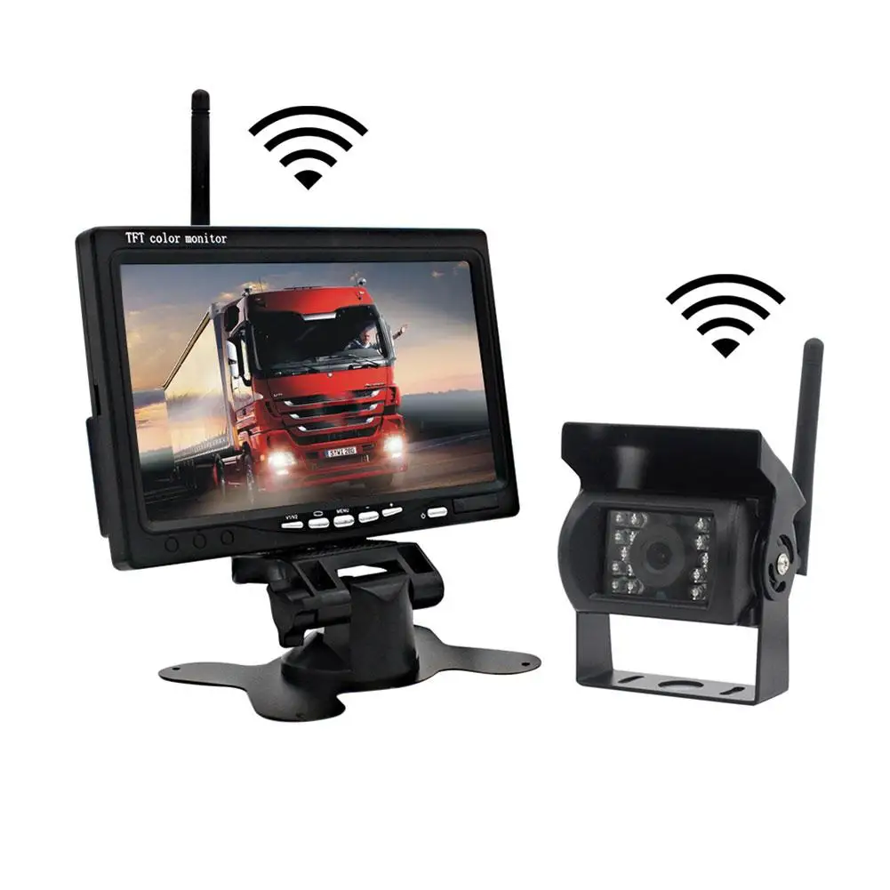 

Wireless 7-inch Display Reversing Camera Single-channel Monitoring Recorder AHD Night Vision Back-up Security Monitor
