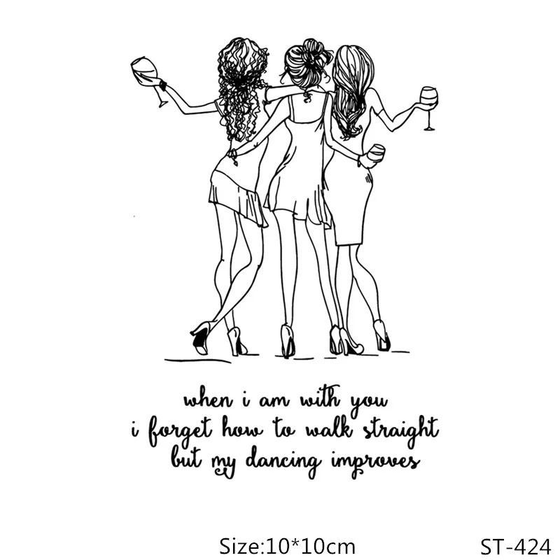 Прозрачный силиконовый штамп для девочек вечерние печать скрапбукинга своими