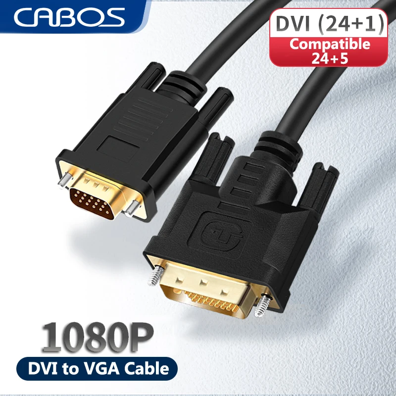 Кабель-адаптер 1080P DVI 24 + 5 В VGA кабель 1 штекер в Цифровой видеокабель для проектора