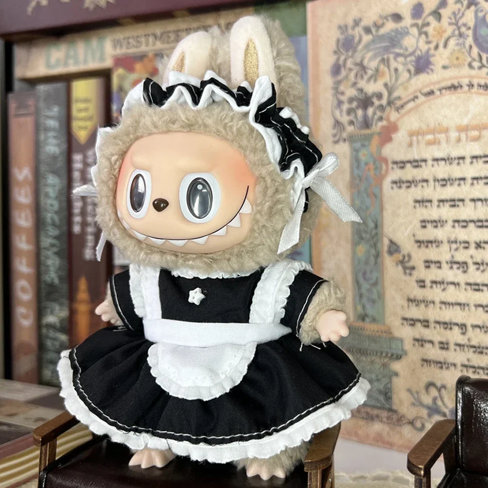 Одежда для кукол Labubu 17 см милая мини-плюшевая кукольная одежда наряд монстра