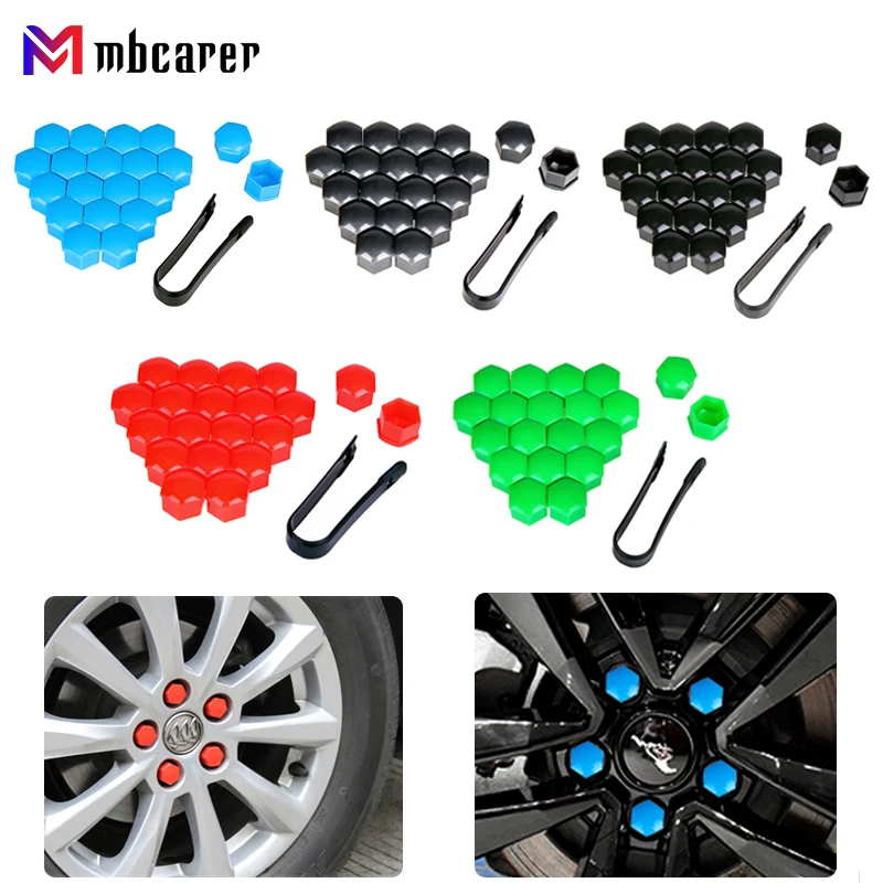 

20 Pcs/set 17mm Car Wheel Nut Caps Protection Covers Caps Anti-Rust Auto Hub Screw Cover Car Tyre Nut Bolt Exterior Decoration