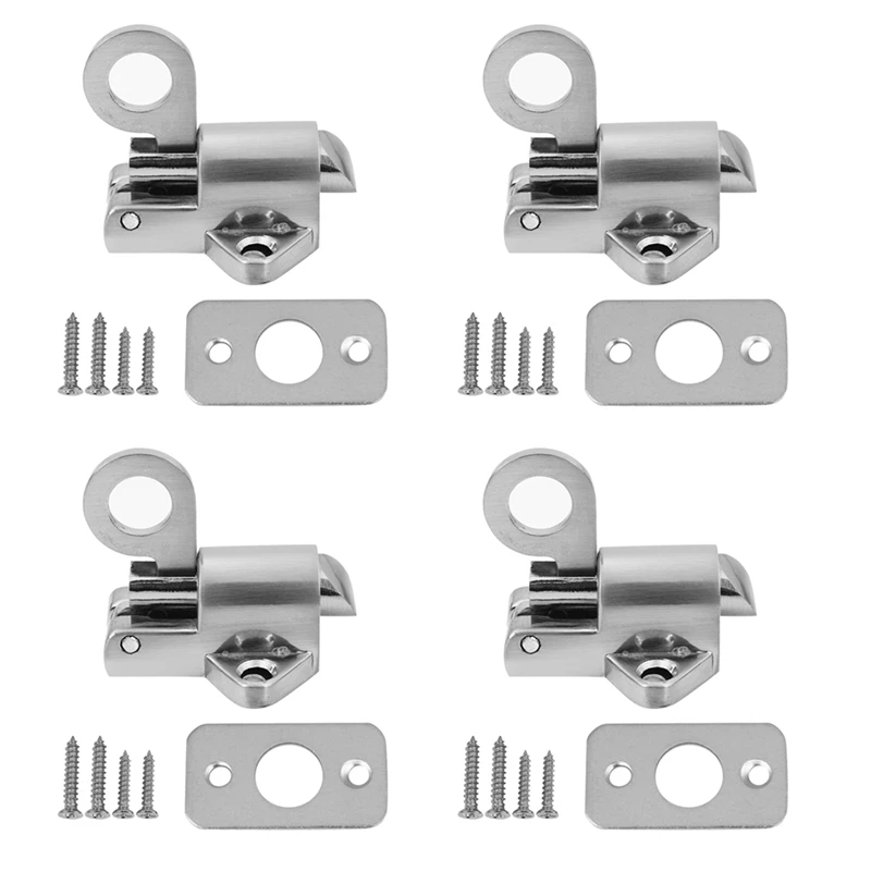 

4X Home Security Spring Slide Bolt Window Door Automatic Latch Lock Self Closing