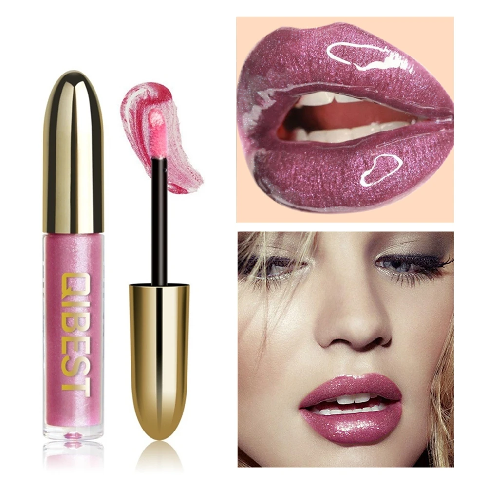 

Qibest Shimmer Lip Gloss Long Lasting Moisturizer Lipgloss Plumper Cosmetic Women Lips Make Up Red Purple Shiny Liquid Lipsticks