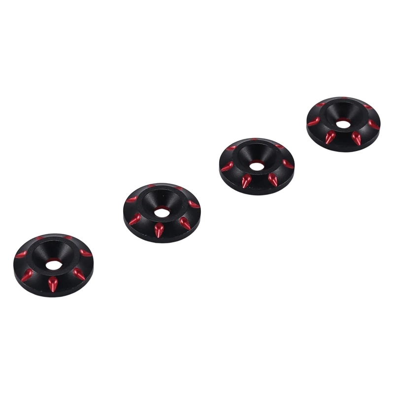 

4Pcs Metal RC Car Parts Tail Wing M3 Countersunk Screws Washers For 1/10 Scale Off Road Buggy Monster Truck RC Dift Cars ,1