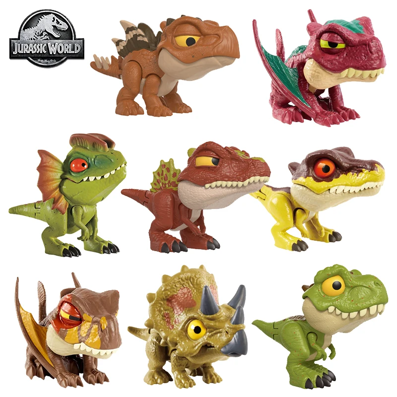 Original Jurassic World Dinosaur Toy Action Figure Minifingers Move Joints Toys for Boy Child Gift Anime Figure Model Collection