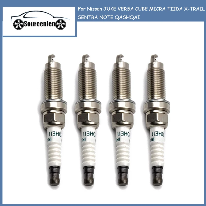 

4Pcs 22401-ED71B FXE20HE11 Iridium Spark Plug for Nissan Juke Versa Cube Micra Tiida X-trail Sentra Note Qashqai 22401ED71B