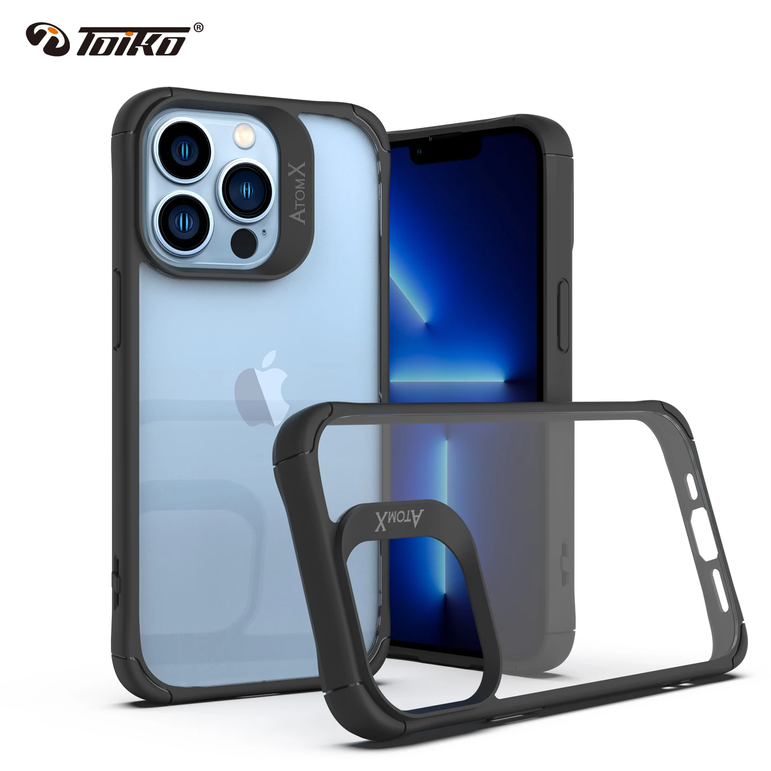 TOIKO Atom X Shockproof Protection Back Cover for iPhone 13 Pro Max Case Hard PC Soft TPU Hybrid Shell 13 Mini Airbag Bumper New
