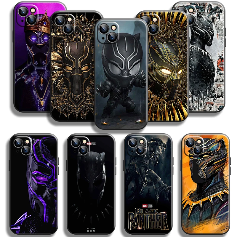 

Marvel Avengers Black Panther Phone Case For iPhone 11 Pro Max 12 13 Pro Mini X XR XS Max 6 6S 7 8 Plus Se2 Cases Back