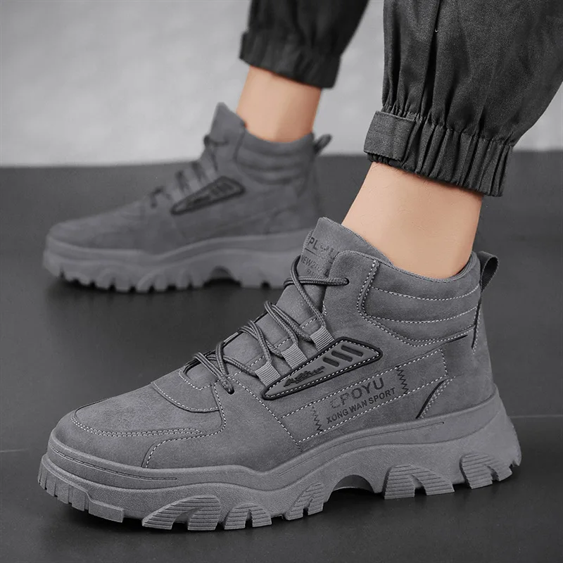 

Autumn and Winter High-top Men's Casual Sports Shoes 2023 Anti-slip Trendy Outdoor Men's Shoes Hot-selling New Comfortable Shoes