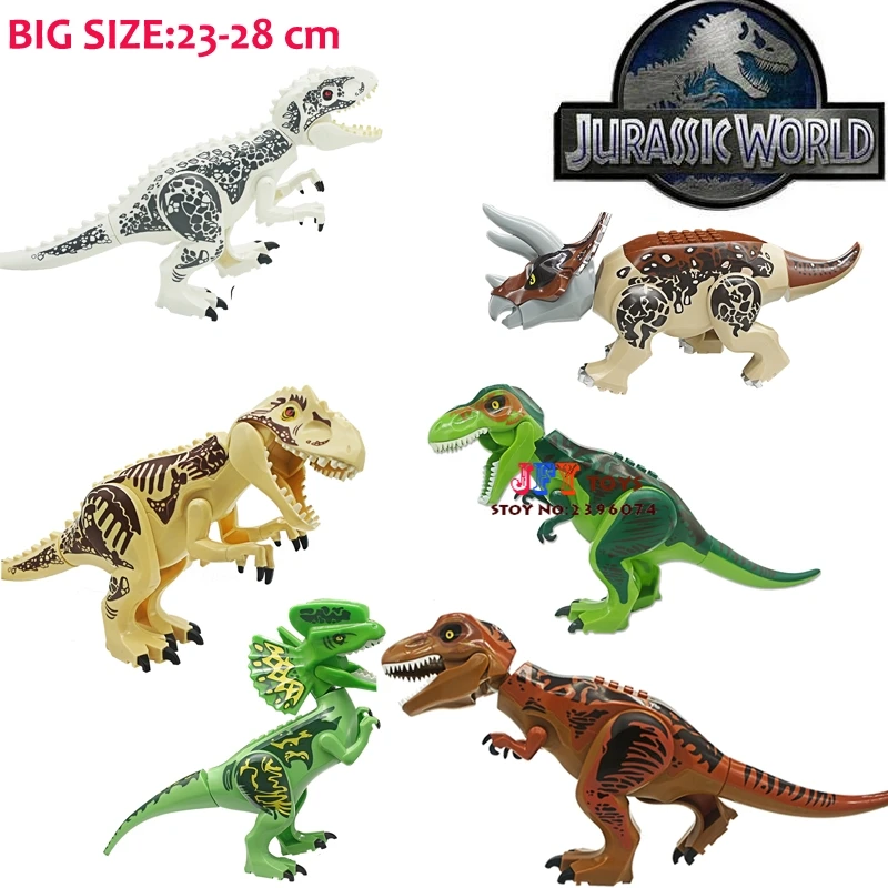 

1/ Jurassic World Tyrannosaurus Building Blocks Jurrassic Dinosaur house games brick toys for children gift speelgoed