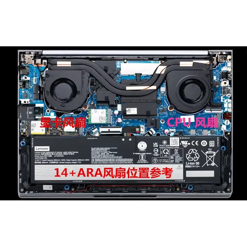 Фото для Lenovo ThinkPad 14 G4 IAP ARA ABA 21D0 14 G5 IRH Вентилятор охлаждения процессора 5F10S14028 5F10S14029 Запасная часть №3