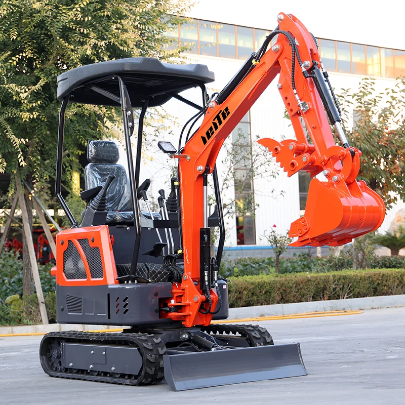 LEITE Mini Small Household electric Hydraulic Crawler Bagger Digger Excavator Machine 2t 1 1.5 2 Ton Mini Excavator