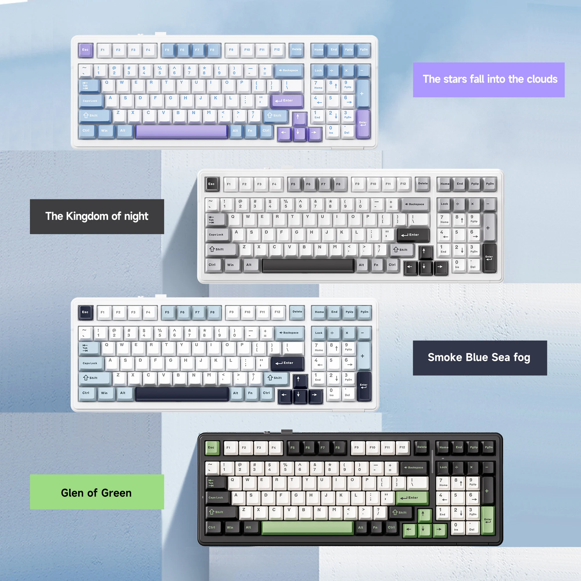 Клавиатура игровая беспроводная 3 режима RGB 99 клавиш
