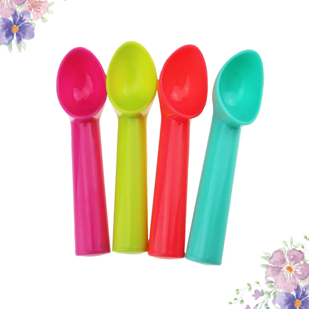 

4pcs Simple Practical Fruit Digging Spoon Kitchen Gadget Dessert Spoons for Hotel School Office