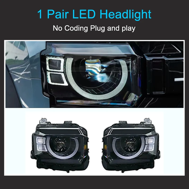 

Фара в сборе для Jetour T2, 1 пара, без кодирования, Plug and Play, высокая яркость, тип Defender