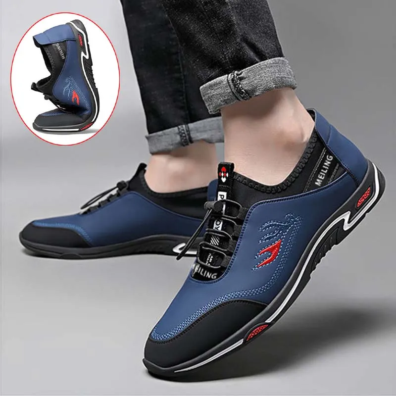 

Casual Leather Shoes for Men 2023 New Men's Business Soft-Soled Flats Non-Slip Breathable Light Footwear Loafers Driving Shoes