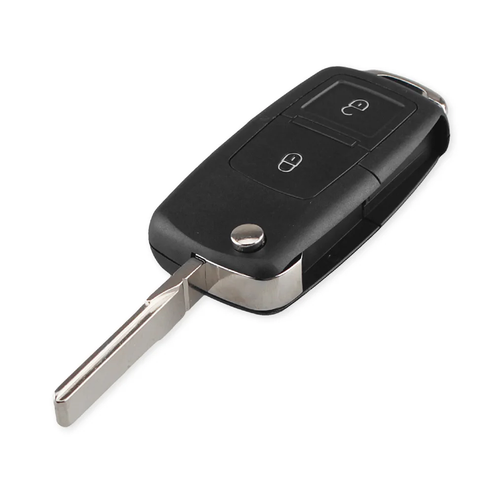 KEYYOU Flip Remote Key Case Folding Car Key Shell For Volkswagen Vw Jetta Golf Passat Beetle Skoda Seat Polo B5 Santana B6 images - 6