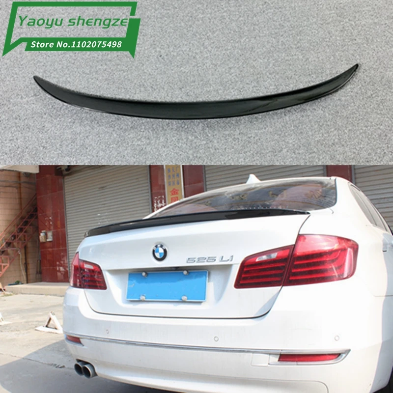 

Для BMW 5 серии F10 2010-2012-2016-2018 P стиль спойлер, аксессуары ABS пластик углеродное волокно вид заднего багажника крыла автомобиля кузова Комплект
