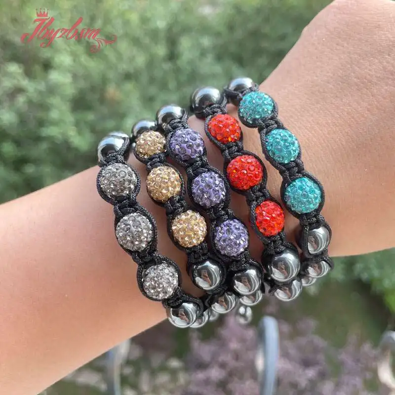 

10mm Micro Pave CZ Disco Ball Crystal Rhinestones Beads Crystal Bracelet Jewelry For Women Bracelets Bangles For Women Gifts