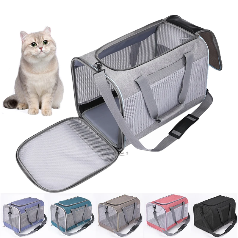 

Переноска для домашних животных, портативная дышащая складная сумка для кошек и собак, Максимальная вместимость 15 кг, для путешествий