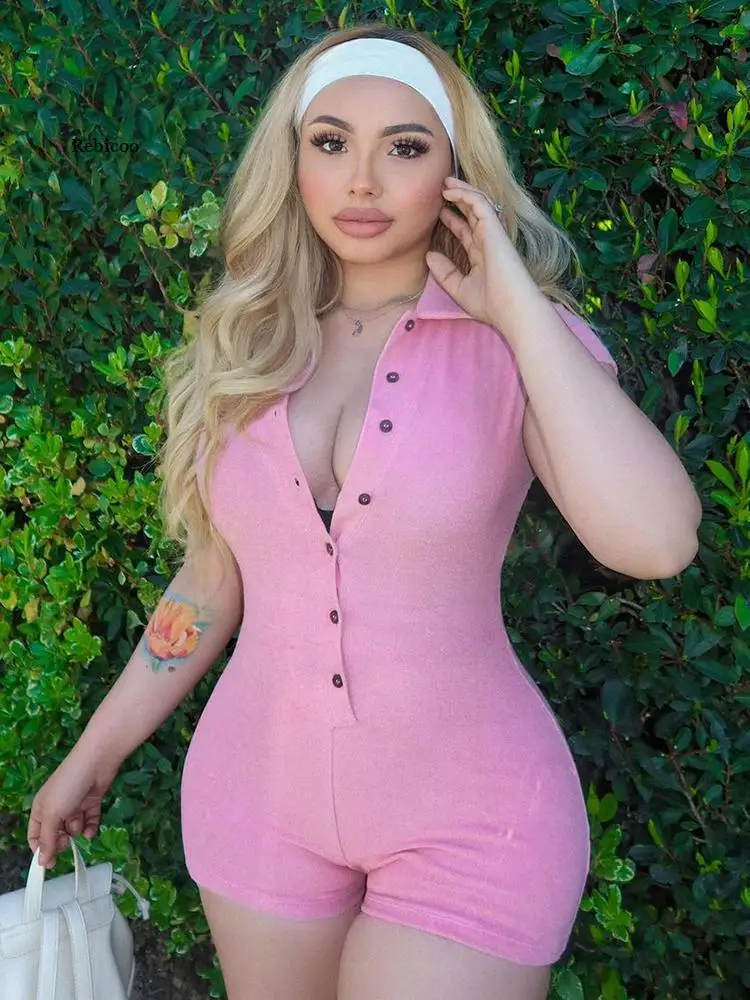 

Женский комбинезон на пуговицах, Осенний Повседневный однотонный комбинезон с круглым вырезом и длинным рукавом