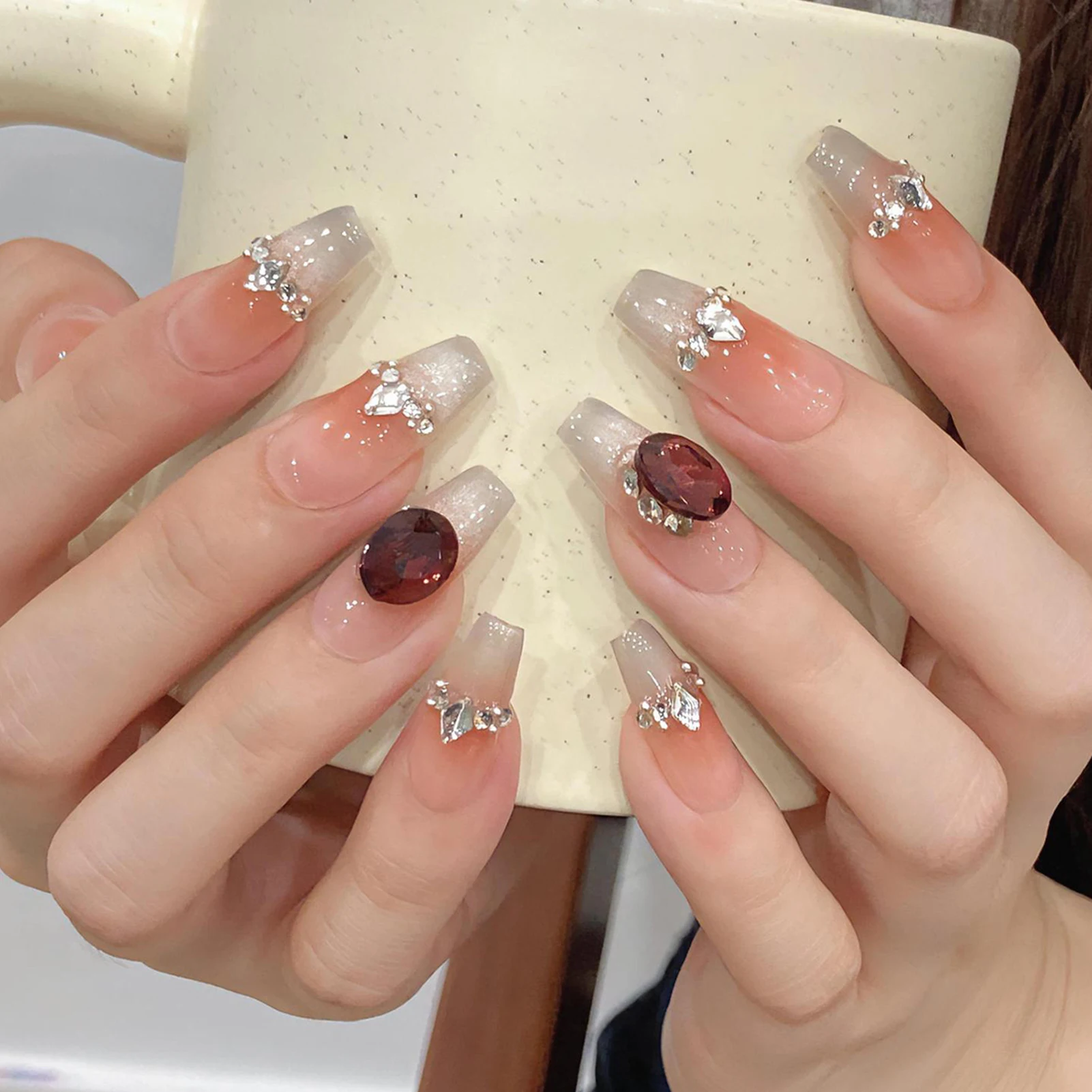 10 шт. румяна розовые Искусственные ногти