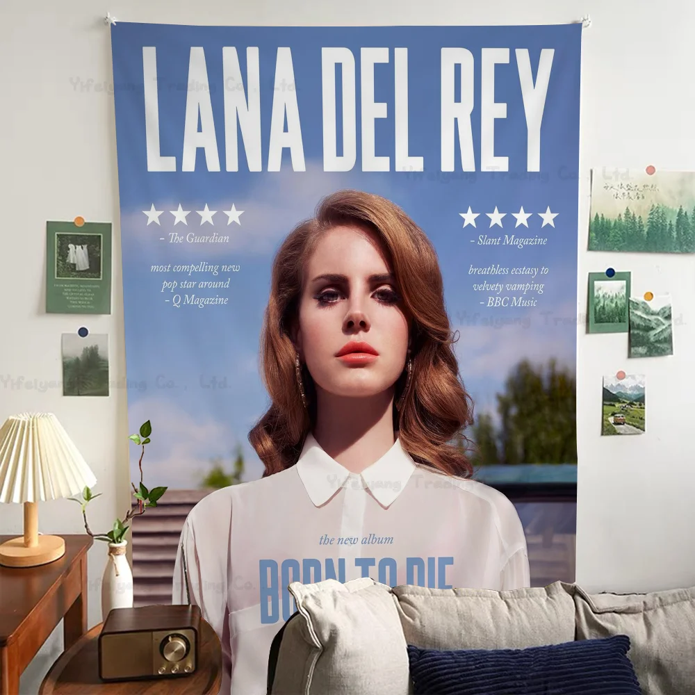Лиззи Грант Лана Дель Рей аниме гобелен хиппи цветок настенные ковры Декор в