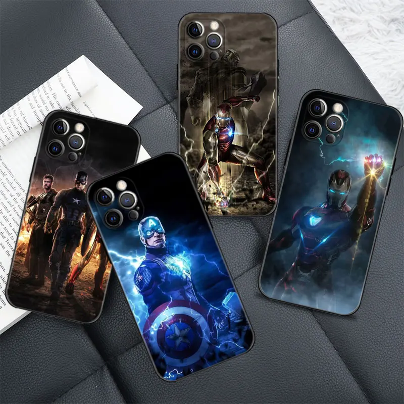 

Deadpool Iron Man Marvel Avengers Case For iPhone 11 13 12 14 Pro Max 12Mini 13Mini X XR XS Max 6 6S 7 8 Plus 5 5S SE(2022) Capa