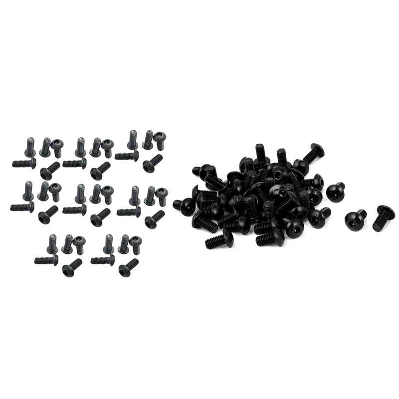 

100 шт. черные винты с шестигранной головкой: 50 шт. m5x8 мм болты с закручивающейся головкой и 50 шт. болтов с закручивающейся головкой M5 X 10 мм