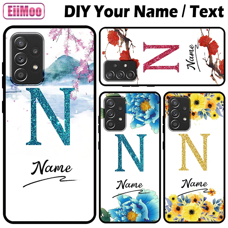 EiiMoo чехол с именем на заказ для Samsung Galaxy A01 A21 A41 A51 A71 A81 A91 M11 A10 A20 S A70 E A11 A12 A42 A23 A3 A03 A02