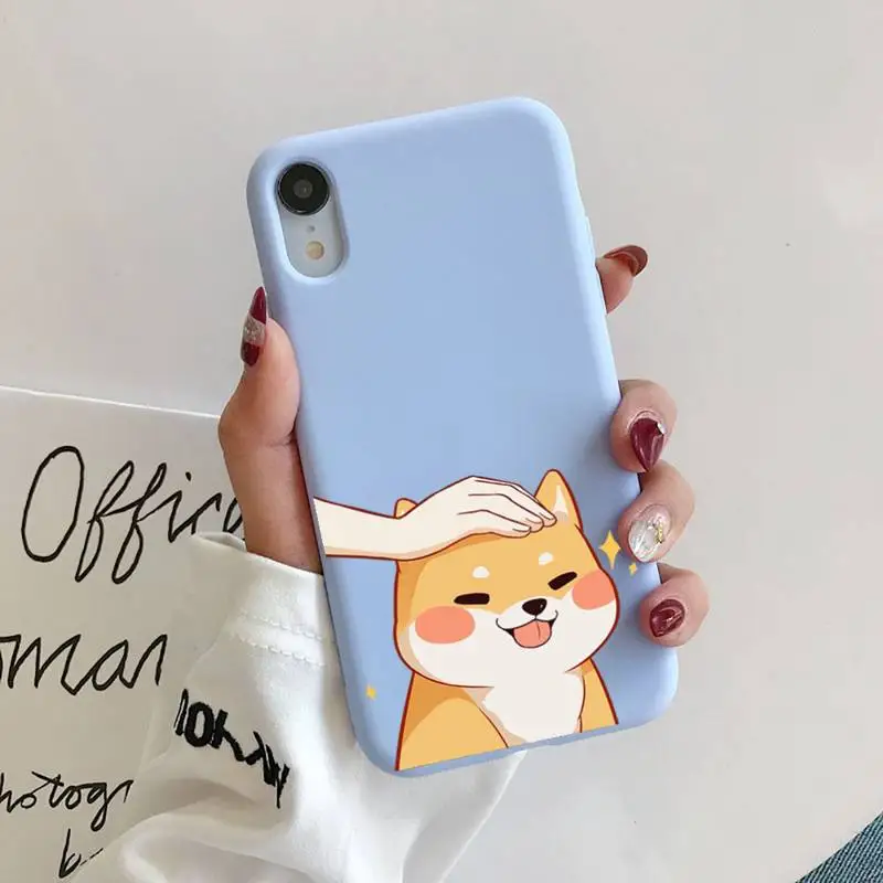 TOPLBPCS чехол для телефона с собакой Шиба-ину мягкий однотонный iphone 11 12 13 mini pro max 7 8 plus