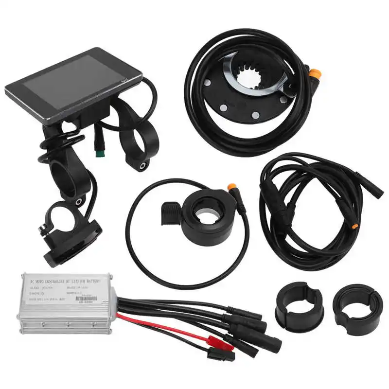 

Electric Bike Controller Conversion Kit Bike Motor Controller Panel Thumb Throttle Power Assist Sensor Cable For 350w Motor