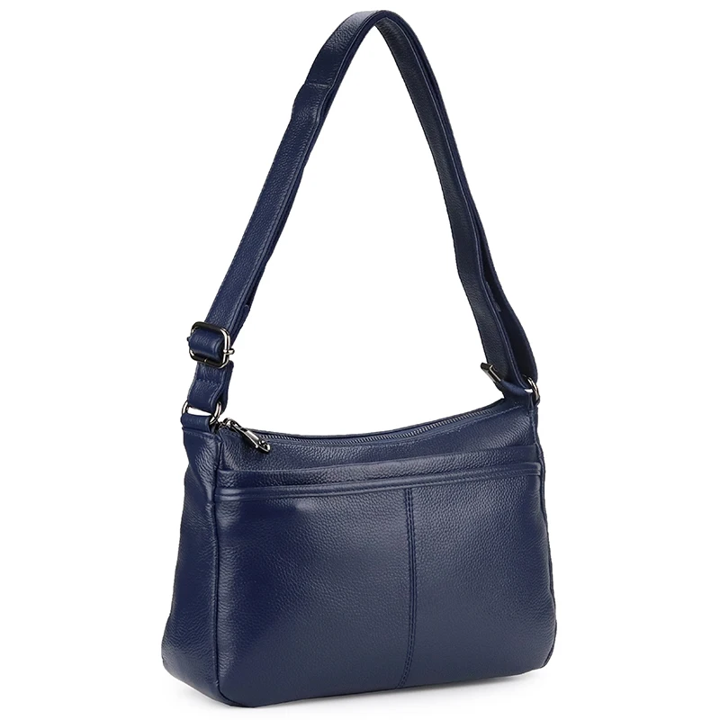 

Casual Trend Hobo Genuine Leather Shoulder Bags Fashion Luxury Designer Handbags For Women Large Tote Crossbody Sling Black Bag