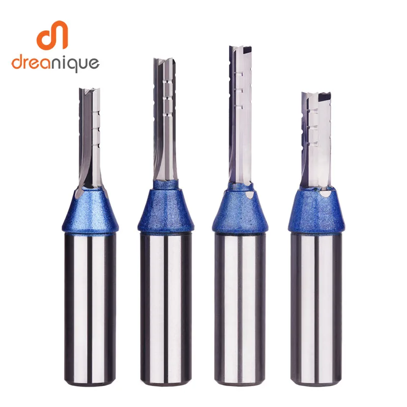 Dreanique 1 шт. TCT обрезка фреза 1/2 хвостовика 3 флейты прямая твердосплавная для фанеры