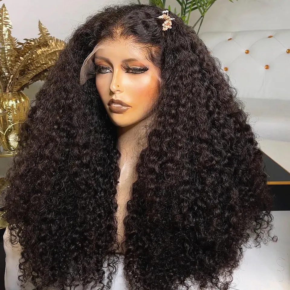 HD Water Wave 250 Density Deep Wave 30 40 Inch 13x4 Lace Front Human Hair Wig Brazilian Transparent Frontal Glueless Curly Wig