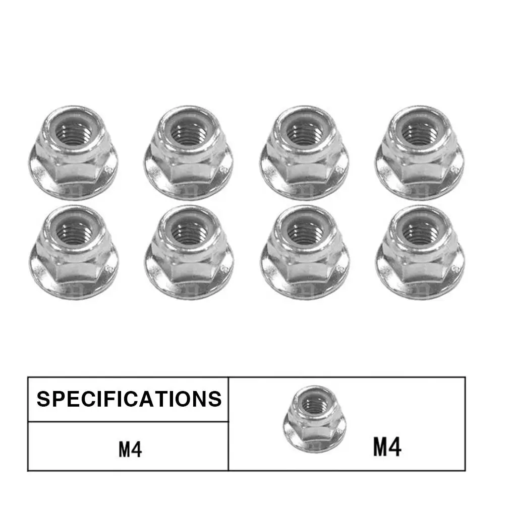 

8 Фланцевая нейлоновая Стопорная гайка M4 колесная винтовая крышка дистанционное управление гоночная модель детали
