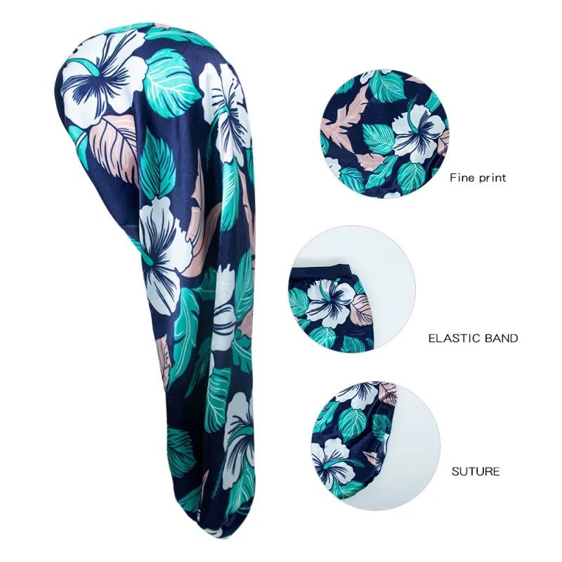 

Женская Длинная атласная Кепка для сна, головной убор для ухода за длинными волосами, прямые продажи с фабрики