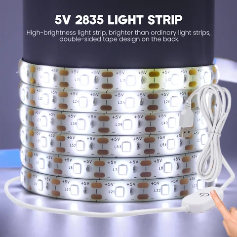 GAHADA Гибкая светодиодная лента SMD2835 5В USB белая 50см