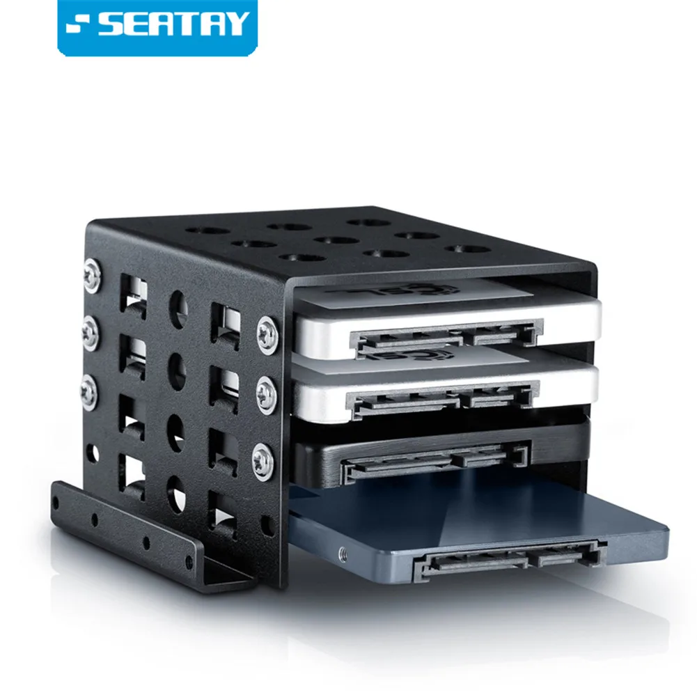 

Новый переходник для жесткого диска Seatay 4-Bay от 3,5 до 2,5 дюймов, держатель для мобильного телефона, расширительный встроенный корпус жесткого ...