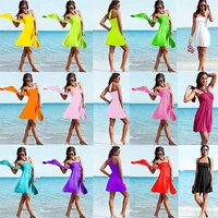 sexy womens bikini bandage beach dress worn in many ways seaside holiday skirt yf002