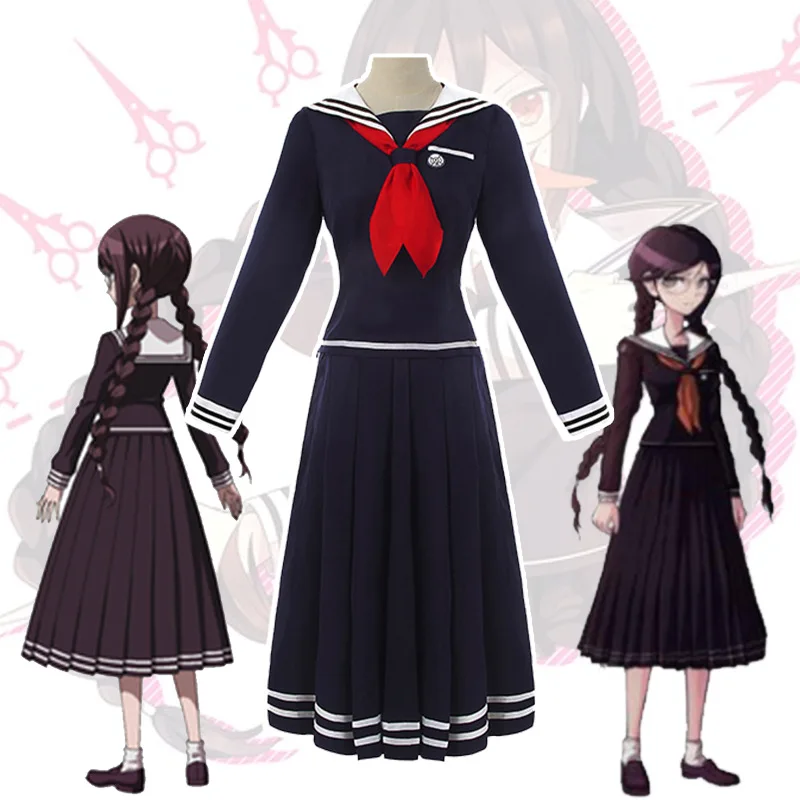 Anime Cosplay Danganronpa Dangan-Ronpa 2 Toko Fukawa Uniform Set Cosplay Costume Women Uniform Suit Top Long Skirt