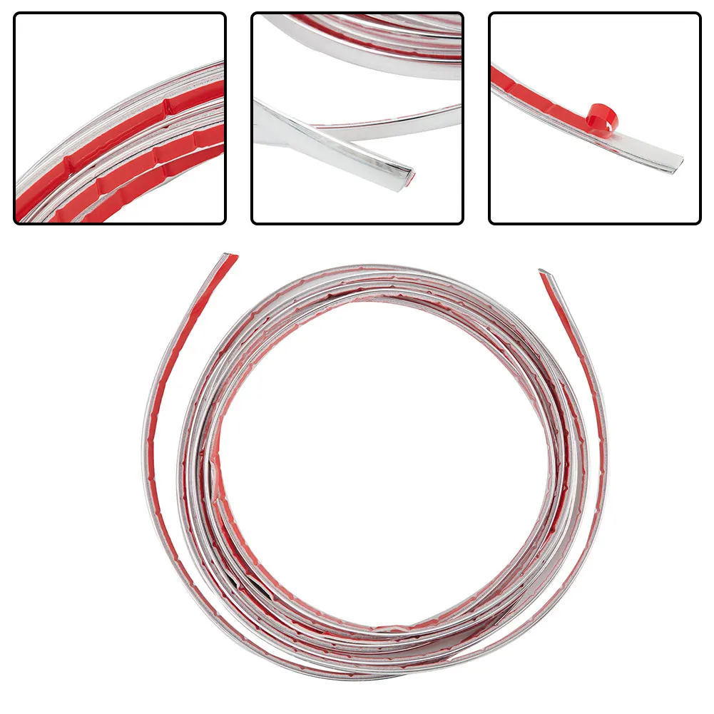 

1 Roll Trim Strip 3 Meters Car Door Moulding Chrome Body Edge Scratch Guard Abrasion Protector Shield Replacement Accessories